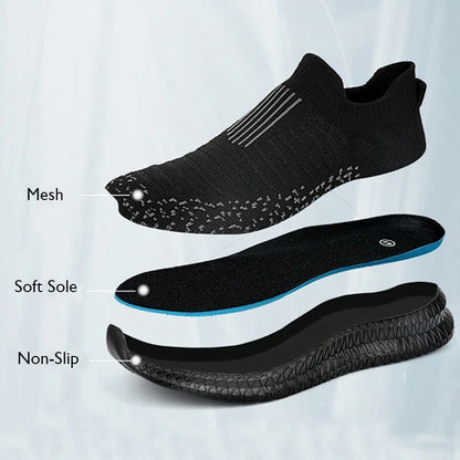 Breathable Men Casual Shoes Lightweight Outdoor Walking Sneakers Slip On Flats Vulcanized Shoes 1