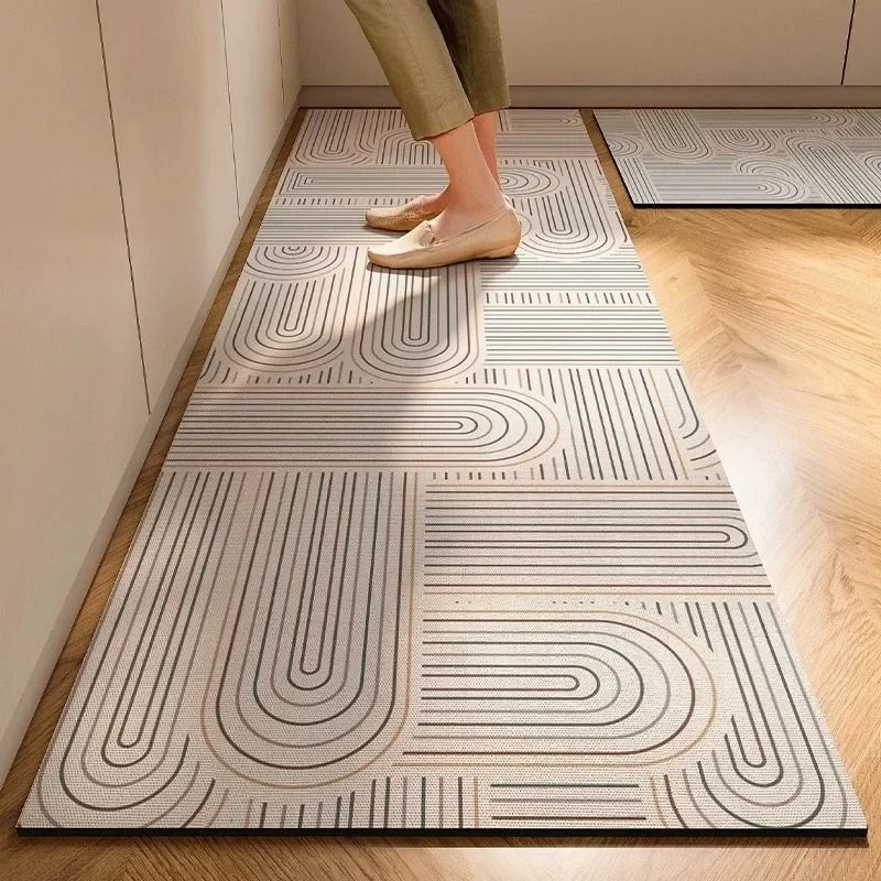 Japanese Style Soft Kitchen Diatomite Mud Floor Mat Anti Slip Super Absorbent Easy Handle Carpet 6