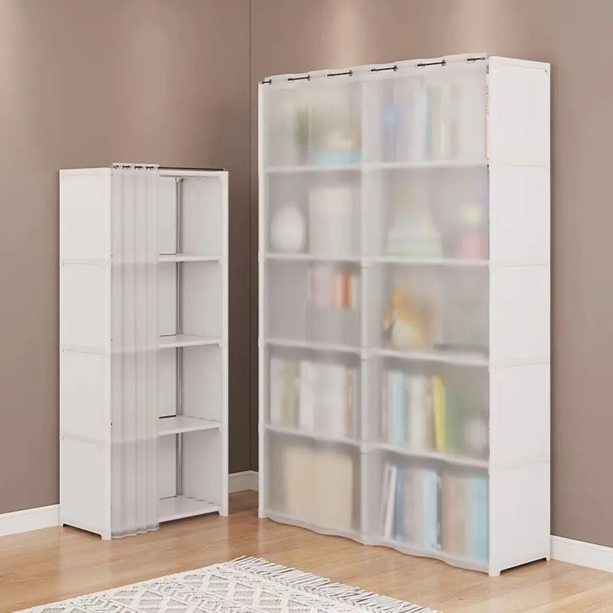 Dustproof Wardrobe Storage Cabinet With 5 Or 6 Layer Partition Shelves