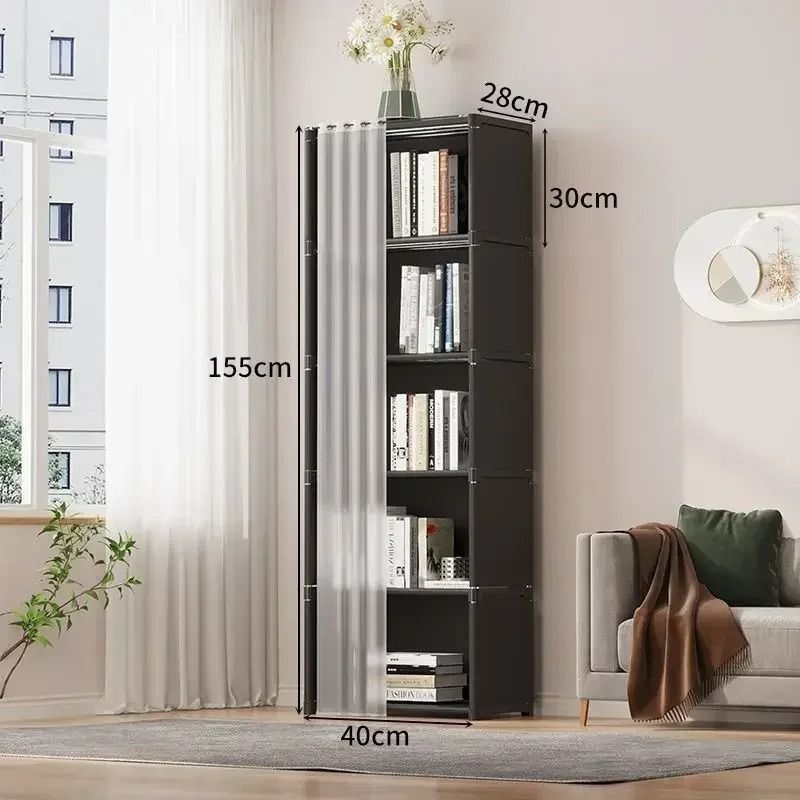 Dustproof Wardrobe Storage Cabinet With 5 Or 6 Layer Partition Shelves 9