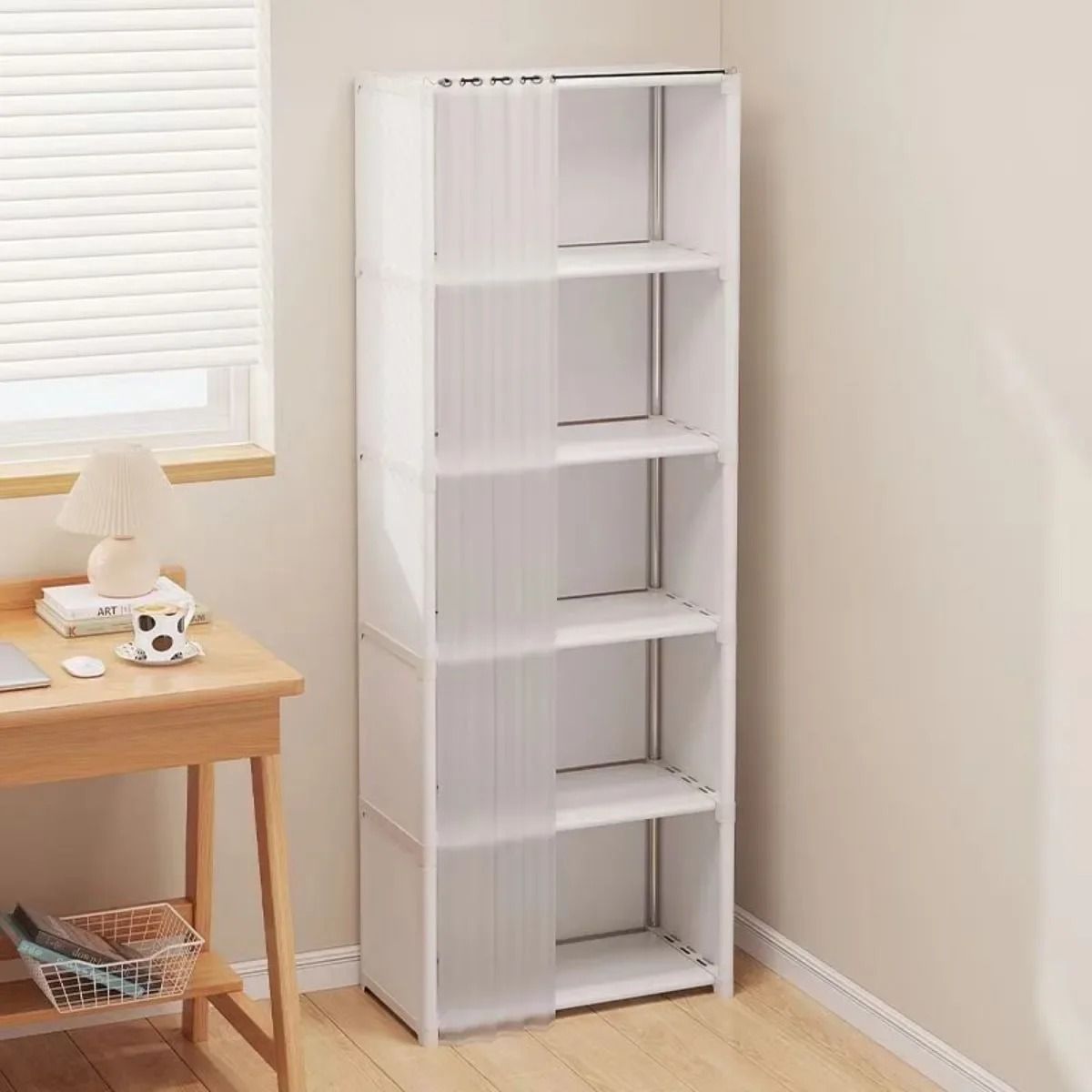 Dustproof Wardrobe Storage Cabinet With 5 Or 6 Layer Partition Shelves 1