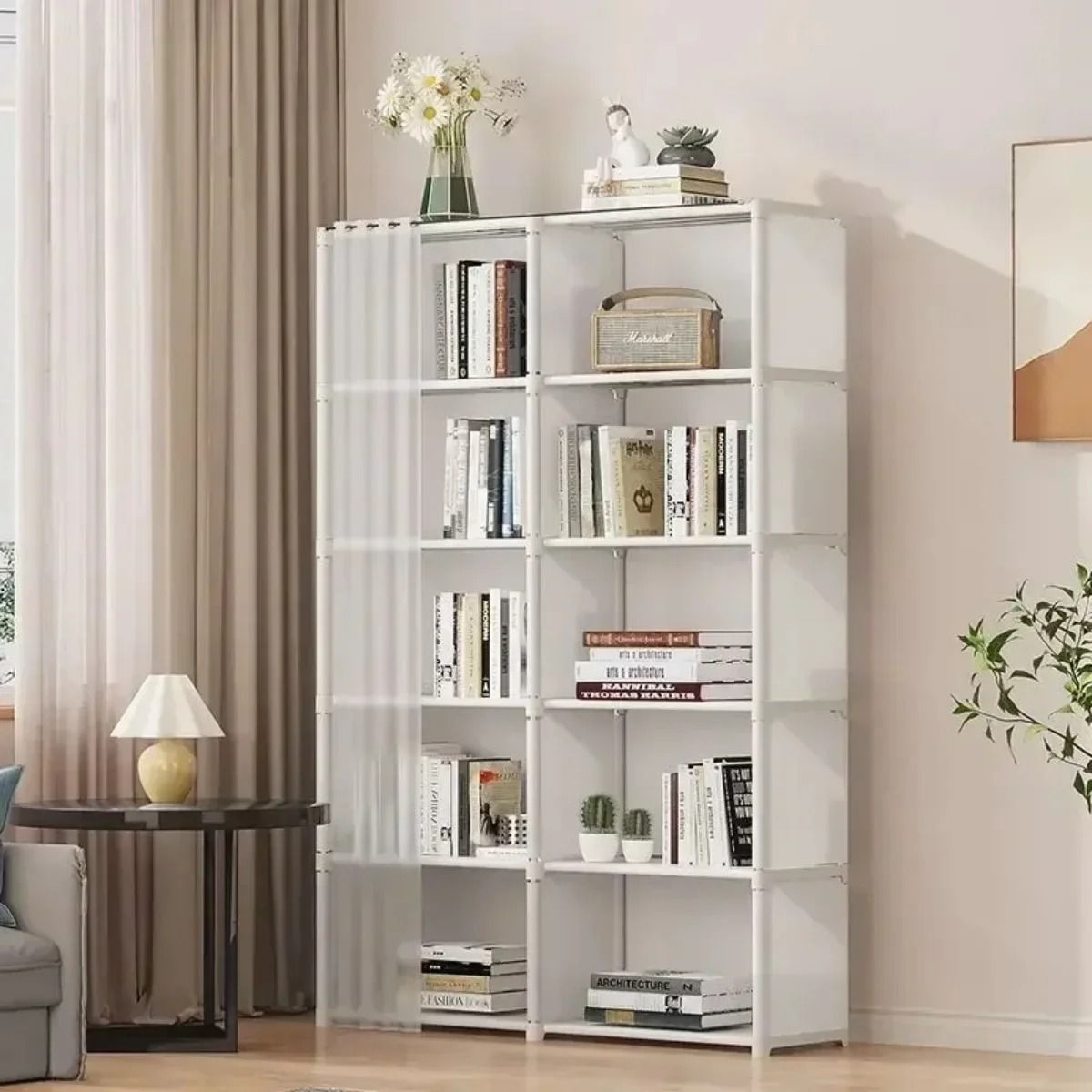 Dustproof Wardrobe Storage Cabinet With 5 Or 6 Layer Partition Shelves 4