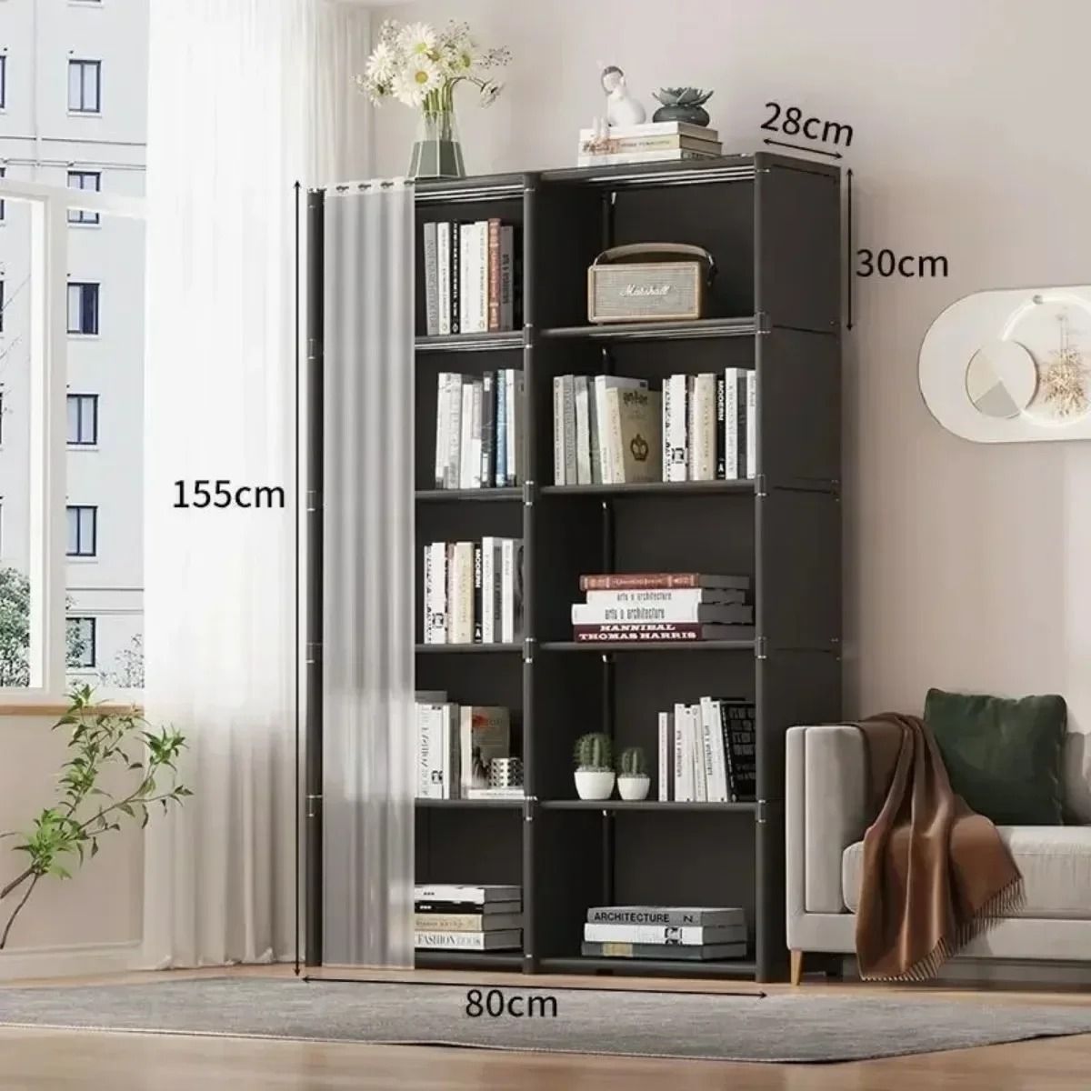 Dustproof Wardrobe Storage Cabinet With 5 Or 6 Layer Partition Shelves 5