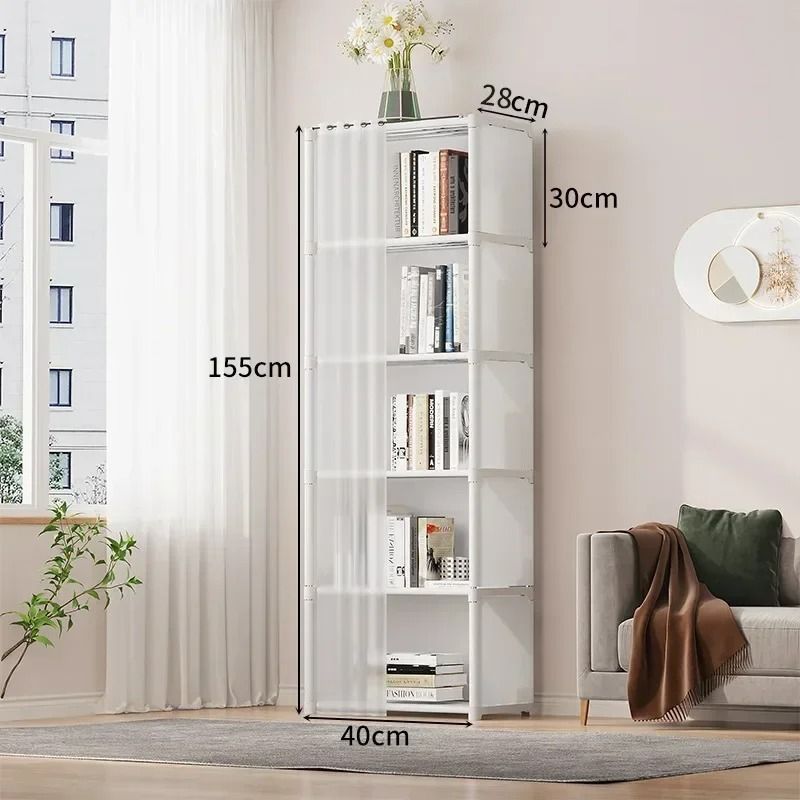 Dustproof Wardrobe Storage Cabinet With 5 Or 6 Layer Partition Shelves 7