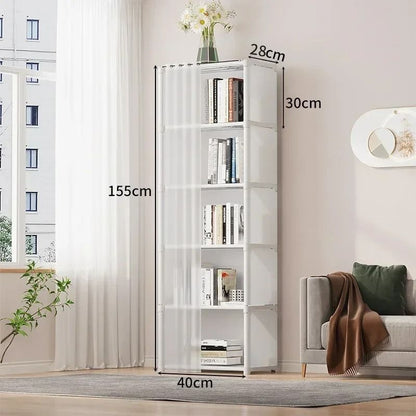 Dustproof Wardrobe Storage Cabinet With 5 Or 6 Layer Partition Shelves 7