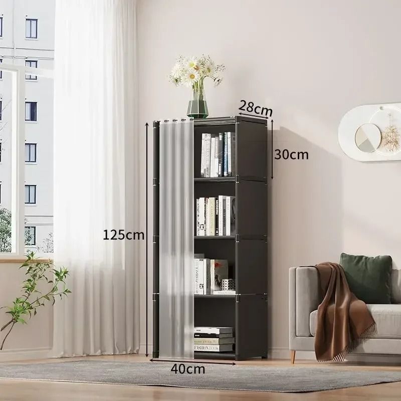Dustproof Wardrobe Storage Cabinet With 5 Or 6 Layer Partition Shelves 8