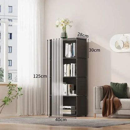 Dustproof Wardrobe Storage Cabinet With 5 Or 6 Layer Partition Shelves 8