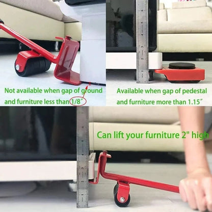 Furniture Moving Roller Set With Lifting Tool For Heavy Appliances 3