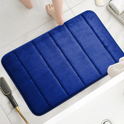 Bathroom Coral Velvet Anti Skid Mat With Quick Dry Water Absorption 1