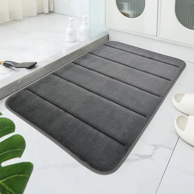 Bathroom Coral Velvet Anti Skid Mat With Quick Dry Water Absorption 8