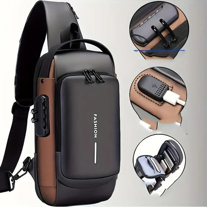 Mens Anti Theft Chest Bag With Durable Oxford Fabric For Motorcycle And Casual Wear 1