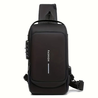 Mens Anti Theft Chest Bag With Durable Oxford Fabric For Motorcycle And Casual Wear 5