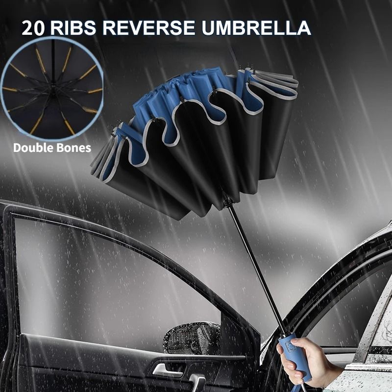 Automatic Reverse Folding Umbrella With Windproof And UV Protection 1