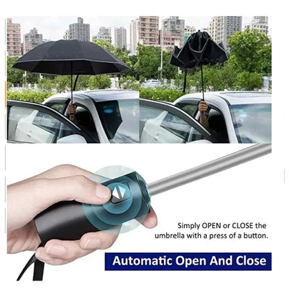 Automatic Reverse Folding Umbrella With Windproof And UV Protection 4