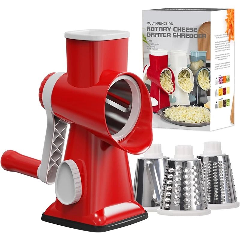 3 In 1 Manual Rotary Cheese And Vegetable Grater 8