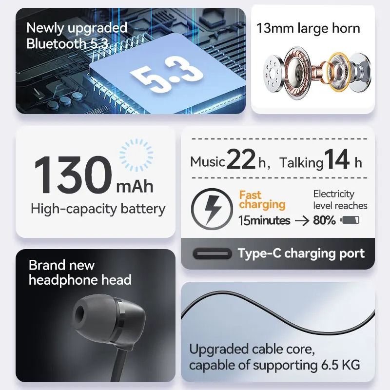 Mini Retractable Wireless Earphone With Clip Vibration Alerts And Bluetooth 50 2