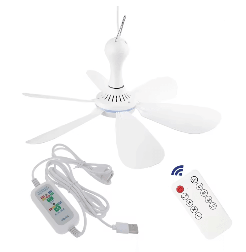 Silent USB Ceiling Fan With Remote Control 6 Blade Hanging Canopy Fan 4