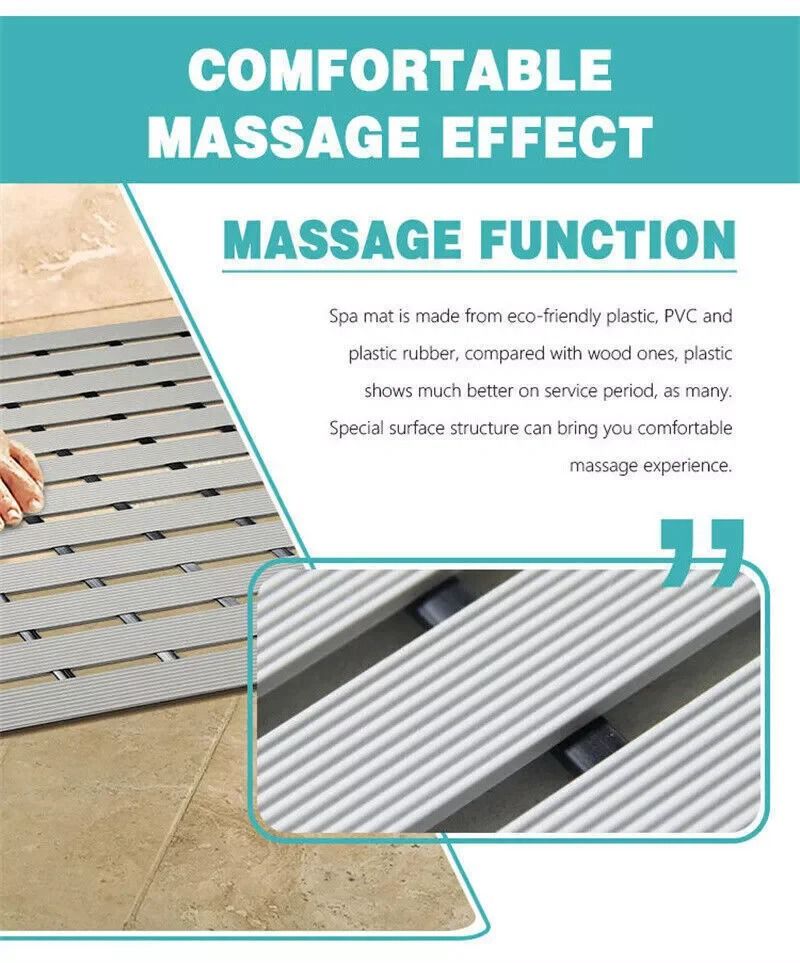 Premium Bath Mat Tub Shower Mat Non Slip PVC Bathroom Floor Pad Anti Bacterial Anti Slip Shower Pad 5