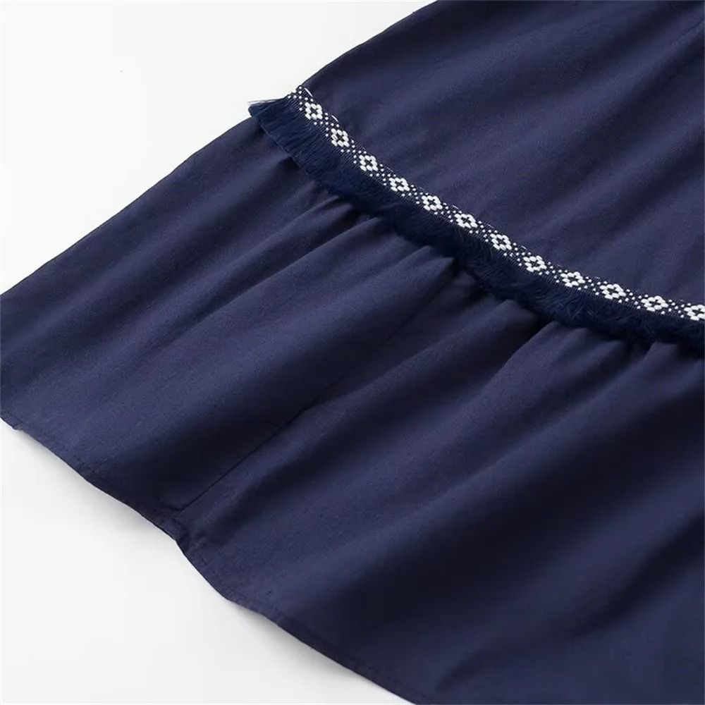 Sleeveless V Neck Tassel Summer Dress 4