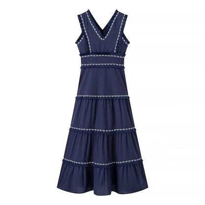 Sleeveless V Neck Tassel Summer Dress 6