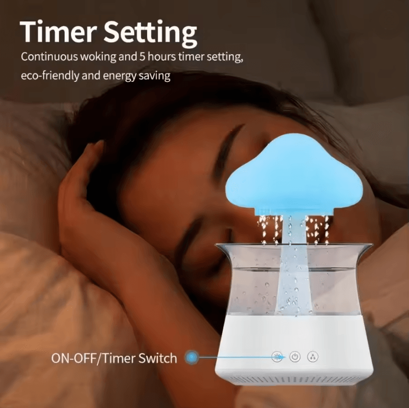 Cloud Rain Diffuser Humidifier Aromatherapy Machine With Colorful Lamp 0