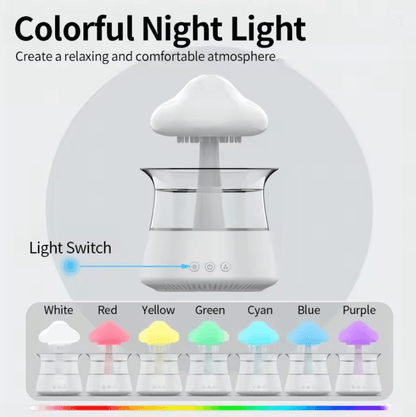 Cloud Rain Diffuser Humidifier Aromatherapy Machine With Colorful Lamp 2