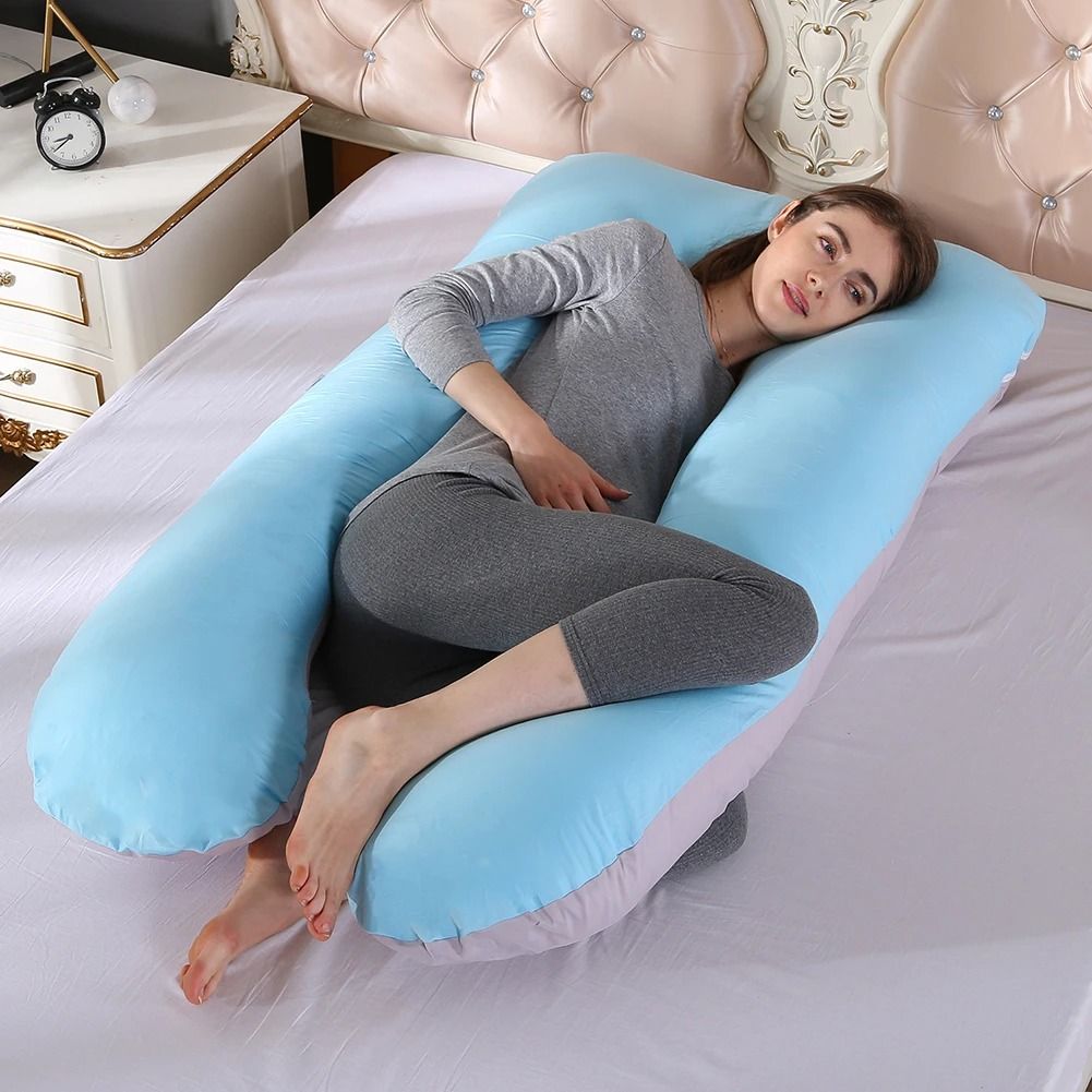 U Shaped Pregnancy Pillowcase Soft Cotton Cover