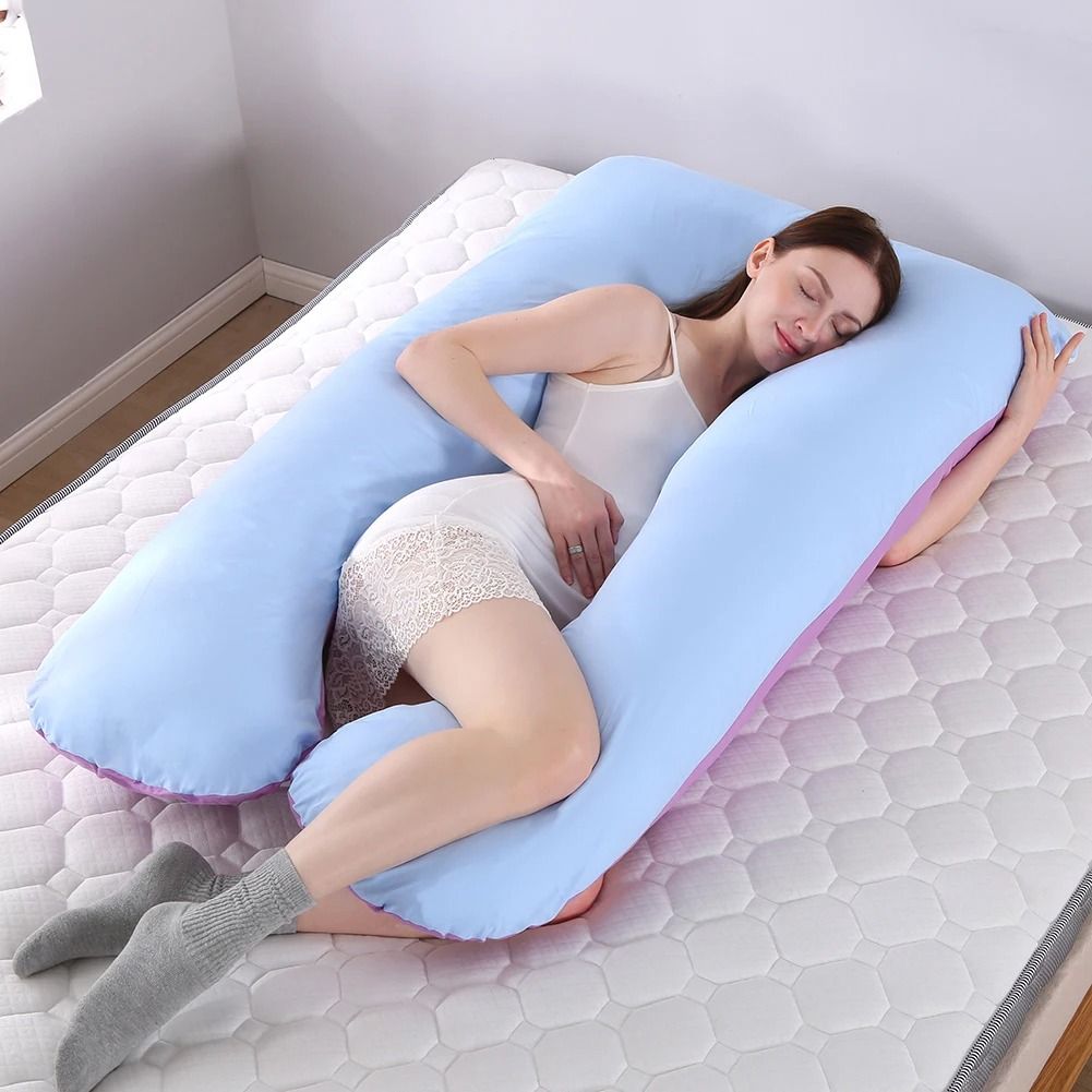 U Shaped Pregnancy Pillowcase Soft Cotton Cover 4