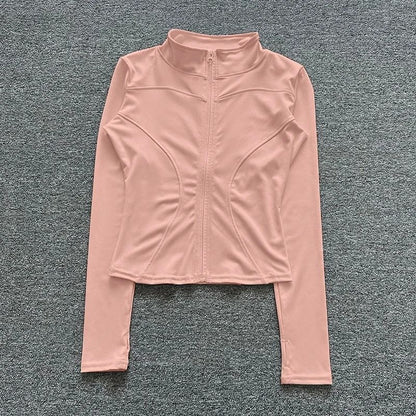 Women Sport Jacket Long Sleeve Fitness Shirt 10