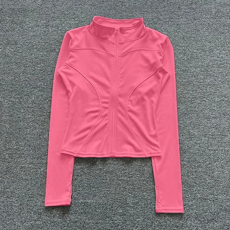 Women Sport Jacket Long Sleeve Fitness Shirt 14