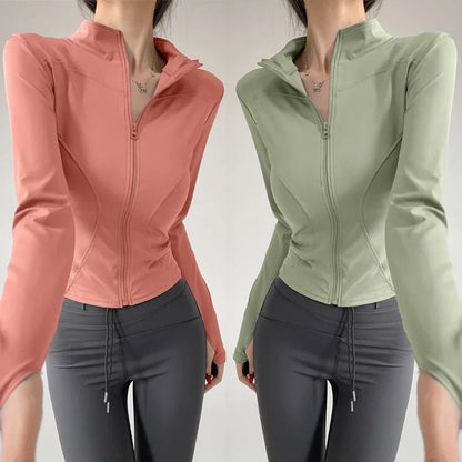 Quick Drying Sports Coat Women Long Sleeve Top