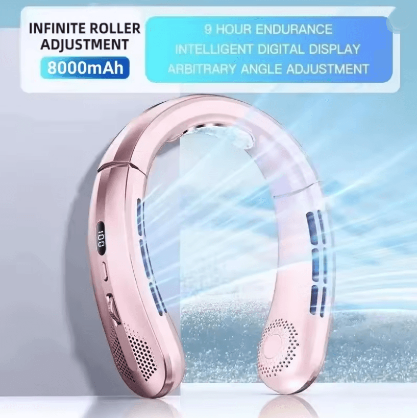 Xiaomi Neck Fan Portable Bladeless 8000mAh Rechargeable Air Cooler With LED Display 5