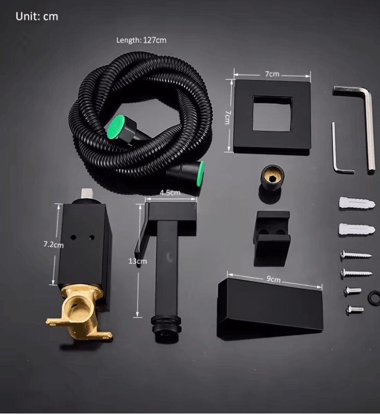 Matte Black Bidet Faucet Solid Brass Hot And Cold Water Mixer Tap 1