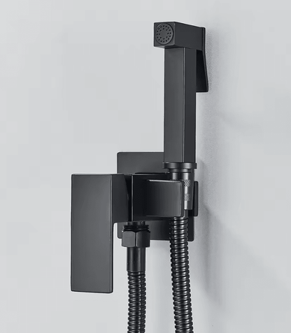 Matte Black Bidet Faucet Solid Brass Hot And Cold Water Mixer Tap 3