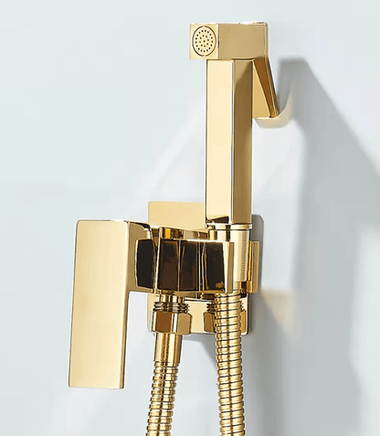 Matte Black Bidet Faucet Solid Brass Hot And Cold Water Mixer Tap 5