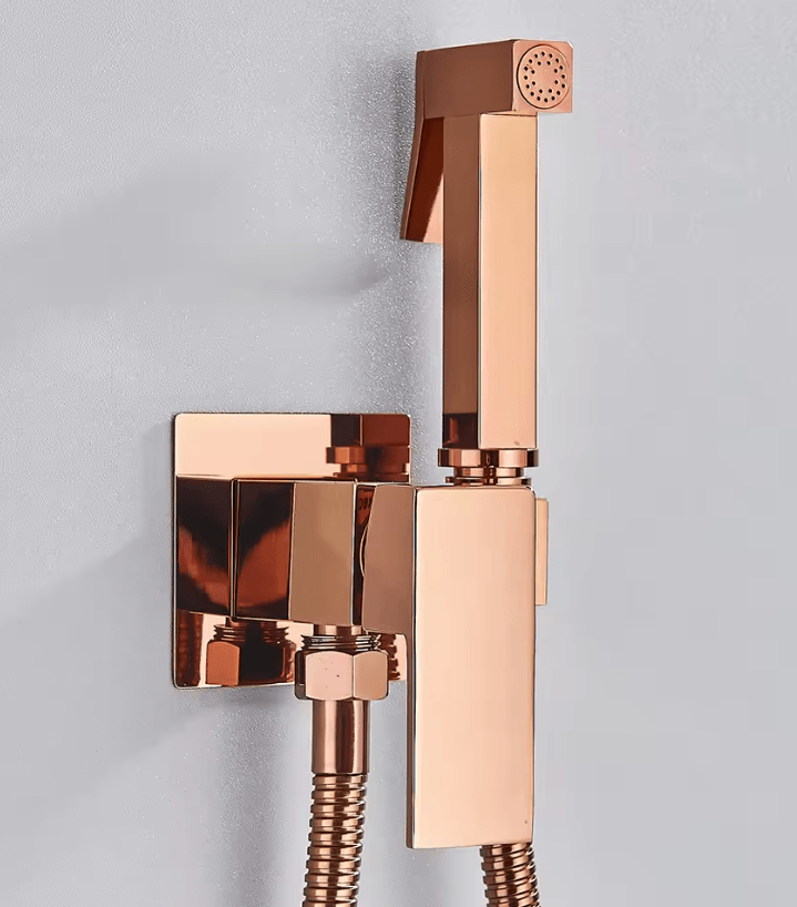 Matte Black Bidet Faucet Solid Brass Hot And Cold Water Mixer Tap 6