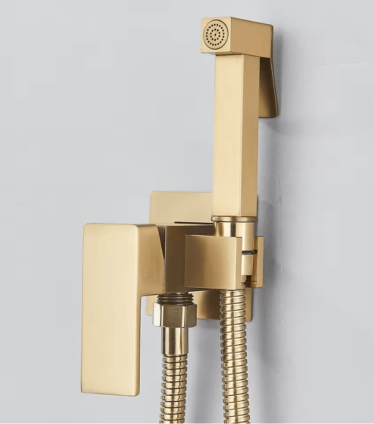 Matte Black Bidet Faucet Solid Brass Hot And Cold Water Mixer Tap 7
