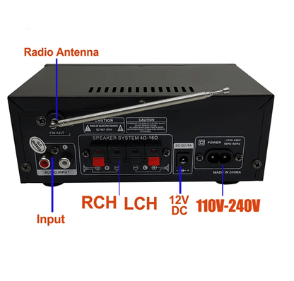 AK45 HiFi Bluetooth Audio Amplifier Stereo Power Amp For Home And Car Speakers 2