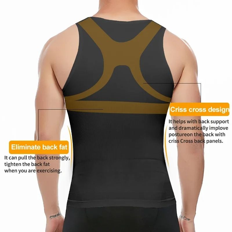 Mens Compression Shapewear Undershirt 3