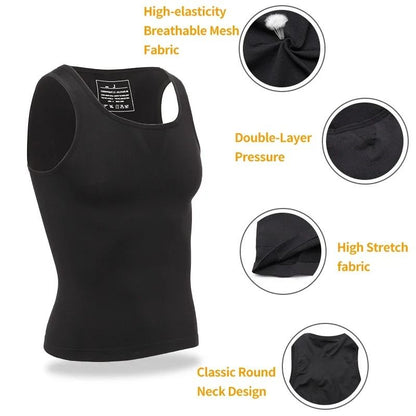 Mens Compression Shapewear Undershirt 4