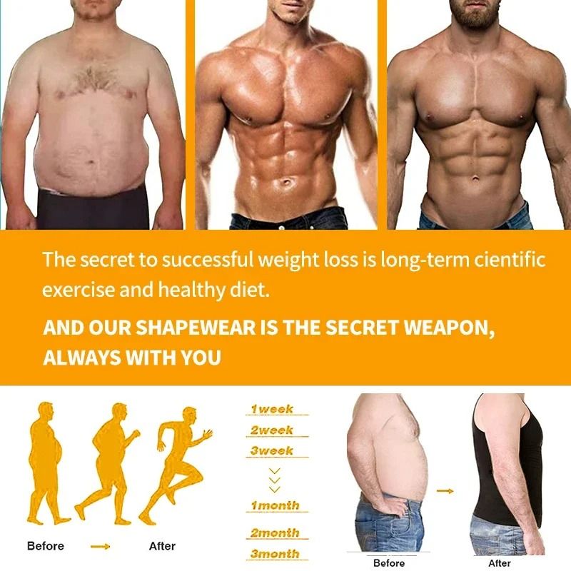 Mens Compression Shapewear Undershirt 5