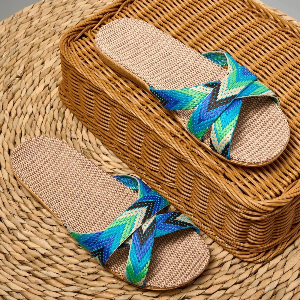 Lightweight Linen Indoor Slippers For Home 4