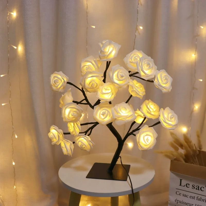 LED Rose Tree Night Lamp With USB Power 2