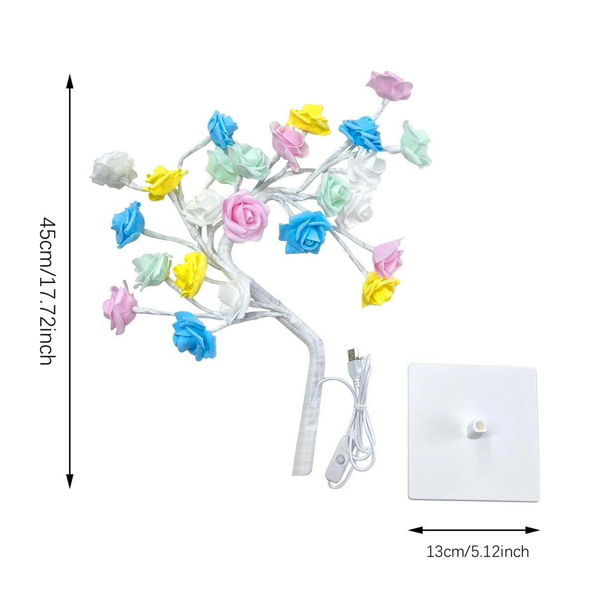 LED Rose Tree Night Lamp With USB Power 4
