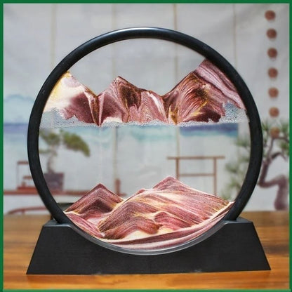 3D Quicksand Motion Hourglass Sand Art In Round Glass  Deep Sea Sandscape Decor 14