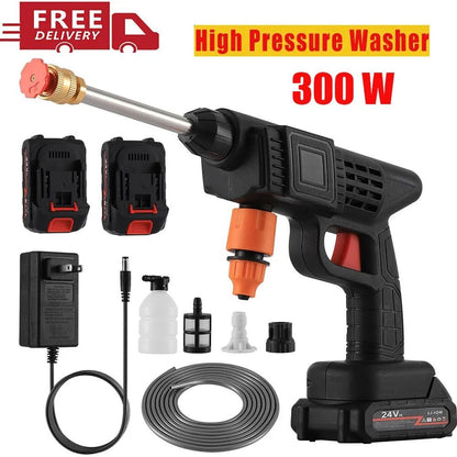 300W Cordless High Pressure Car Washer With 12000mAh Battery And Foam Generator