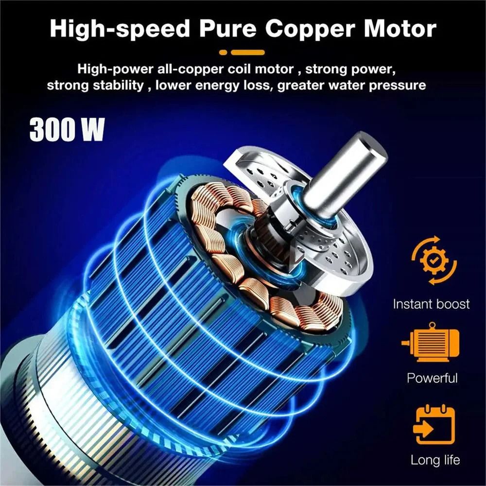 300W Cordless High Pressure Car Washer With 12000mAh Battery And Foam Generator 1