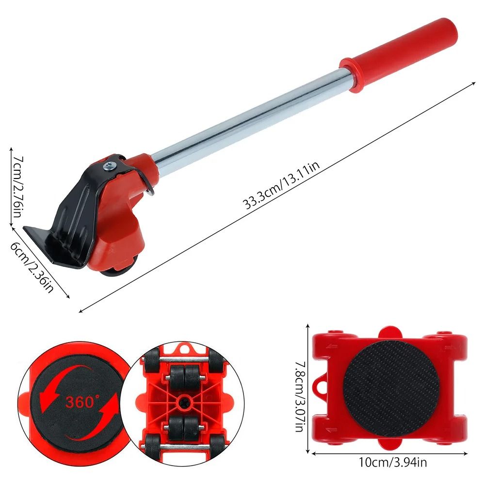 Heavy Duty Furniture Lifter And Mover Set With 4 Roller Pads 3