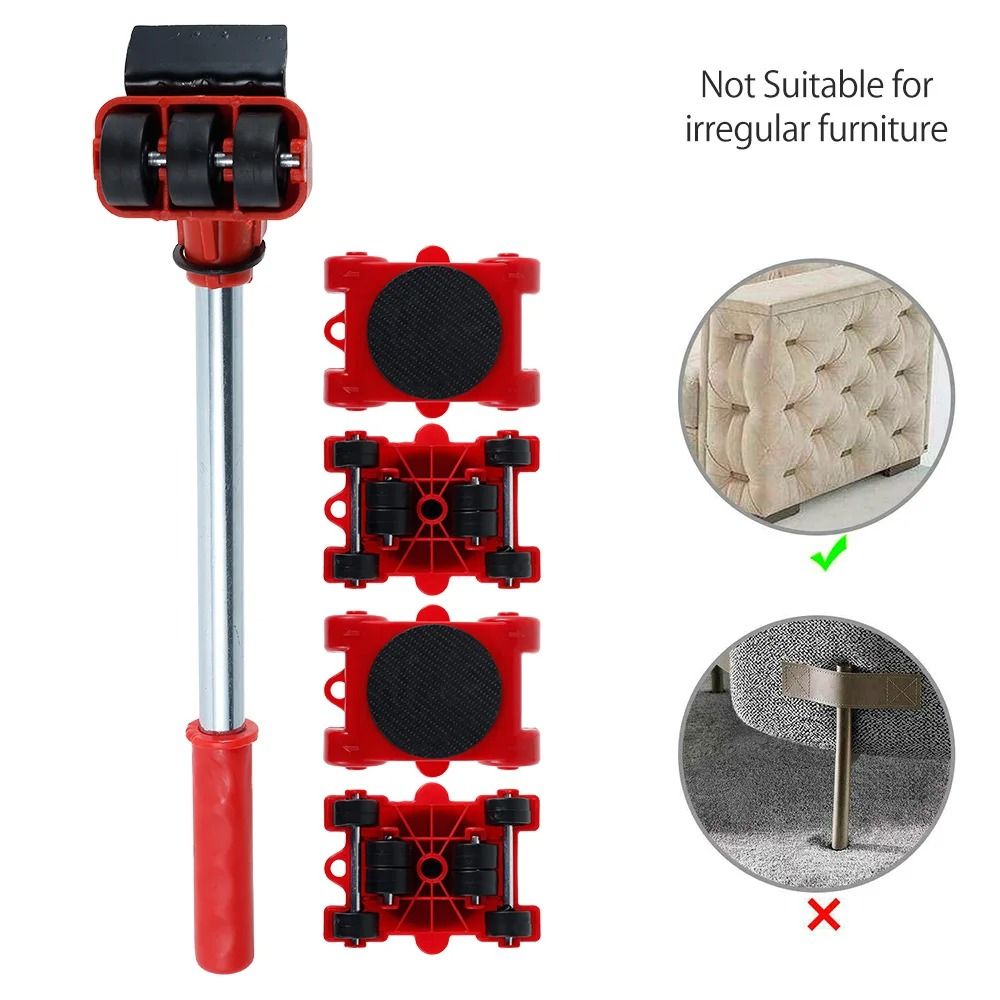 Heavy Duty Furniture Lifter And Mover Set With 4 Roller Pads 4