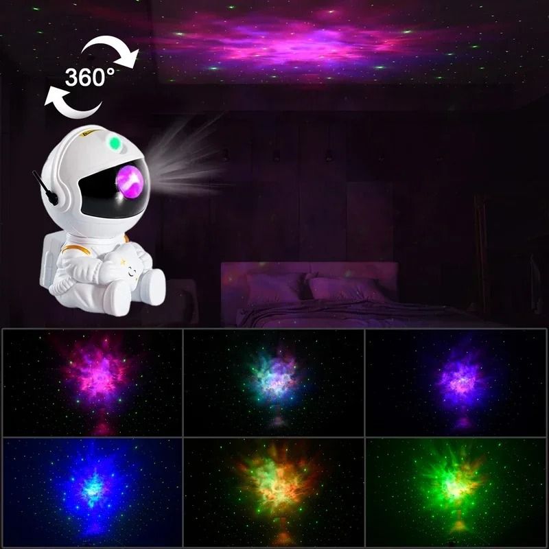 Astronaut Star Projector Galaxy Night Light With Remote Control 2